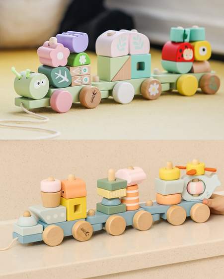 Wooden Ocean Pull Along Set