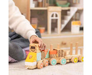 Wooden Pull Along Shape Train