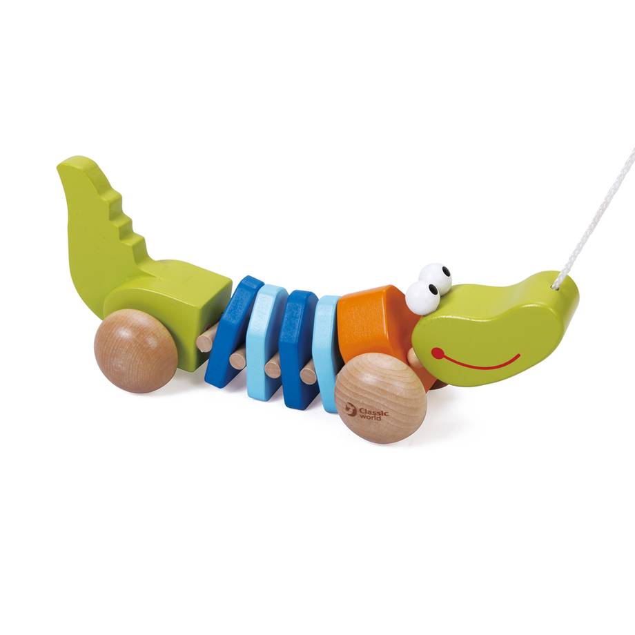 Wooden Pull Along Crocodile