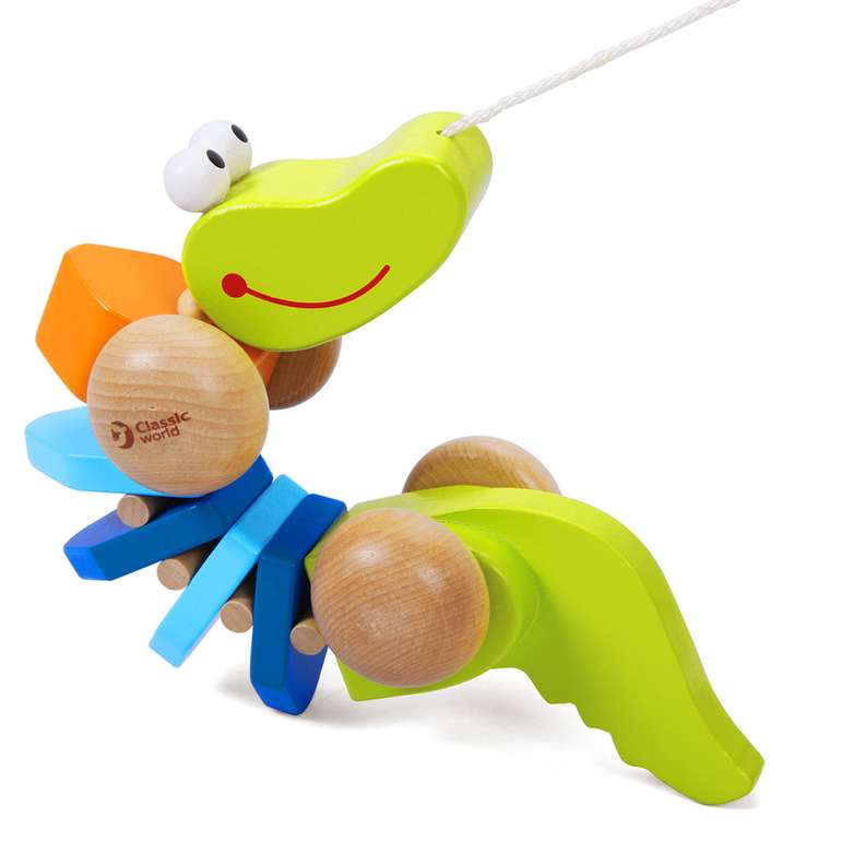 Wooden Pull Along Crocodile