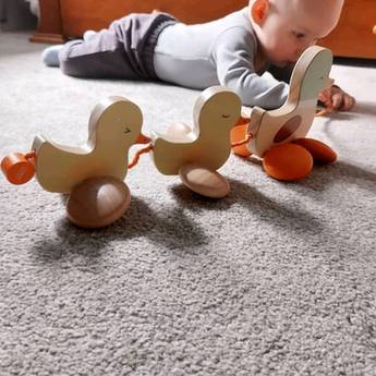 Wooden Pull Along Paddling Ducks