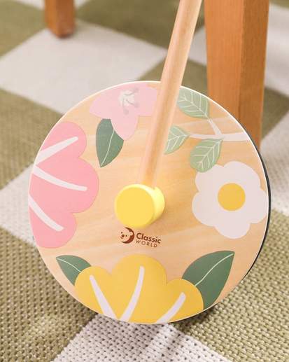 Wooden Rainbow Roll Push Toy