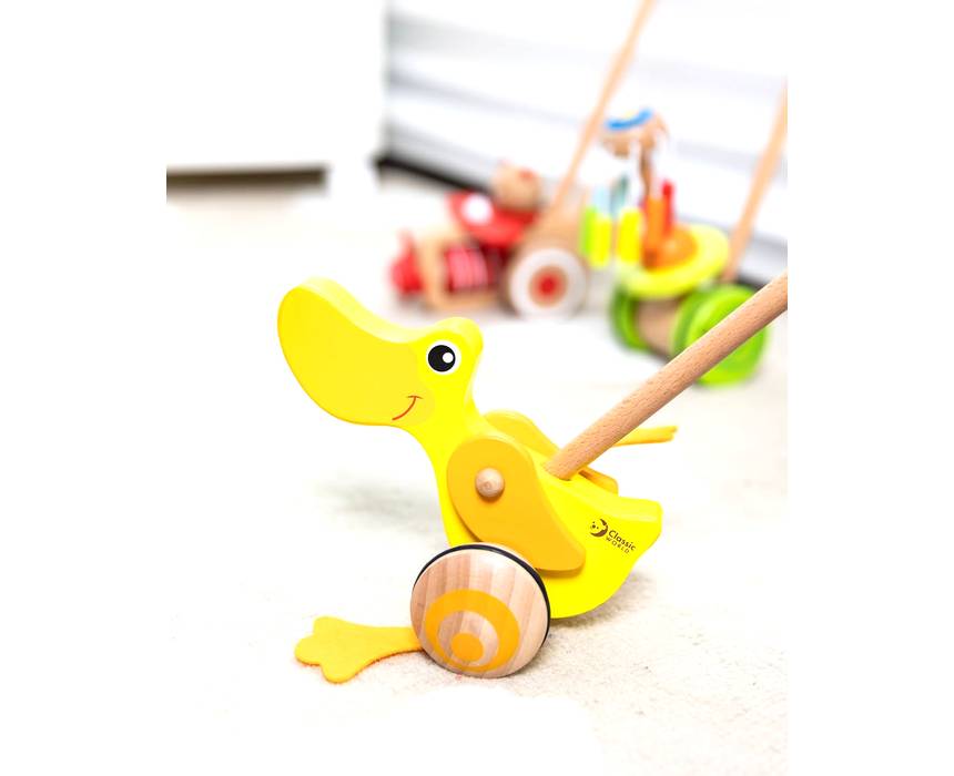 Wooden Push Along Duck