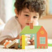 Wooden Locking Door Shape Sorter