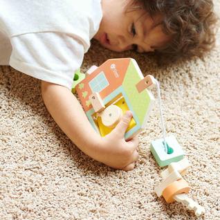 Wooden Locking Door Shape Sorter
