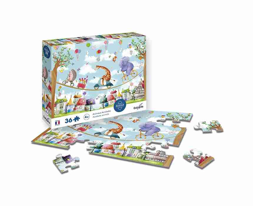 Acrobatic Animals Jigsaw Puzzle, 36 Pieces