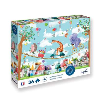 Acrobatic Animals Jigsaw Puzzle, 36 Pieces