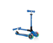 Globber Junior Foldable Lights Scooter, Navy Blue