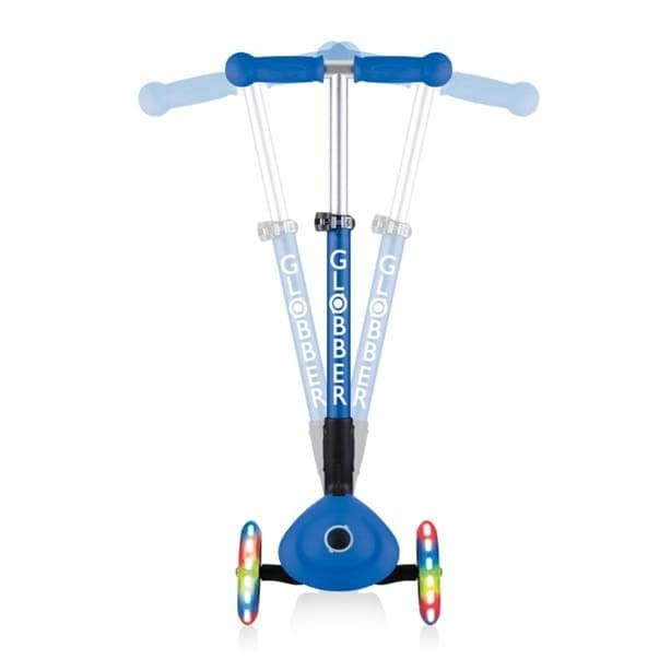 Globber Junior Foldable Lights Scooter, Navy Blue