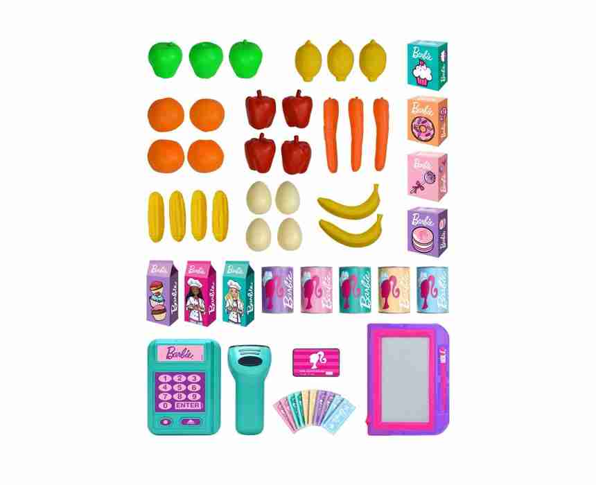 Barbie Supermarket Playset with Light and Sound, 55 Accessories