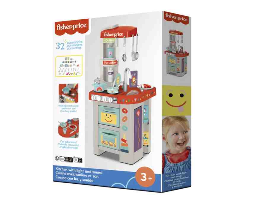 Fisher Price Kids Kitchen Playset, 32 Accessories