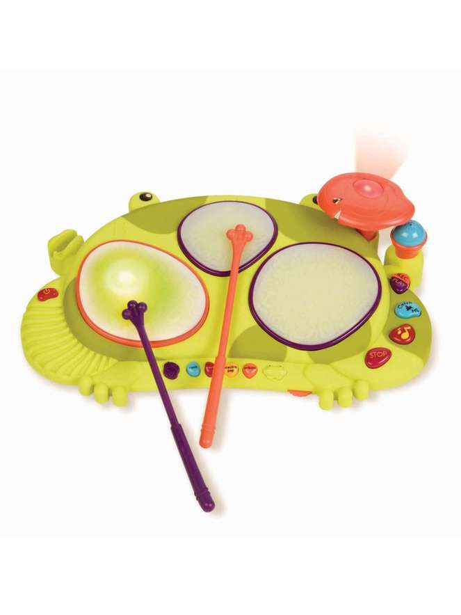 B. toys Frog Drum Set with Lights and Microphone