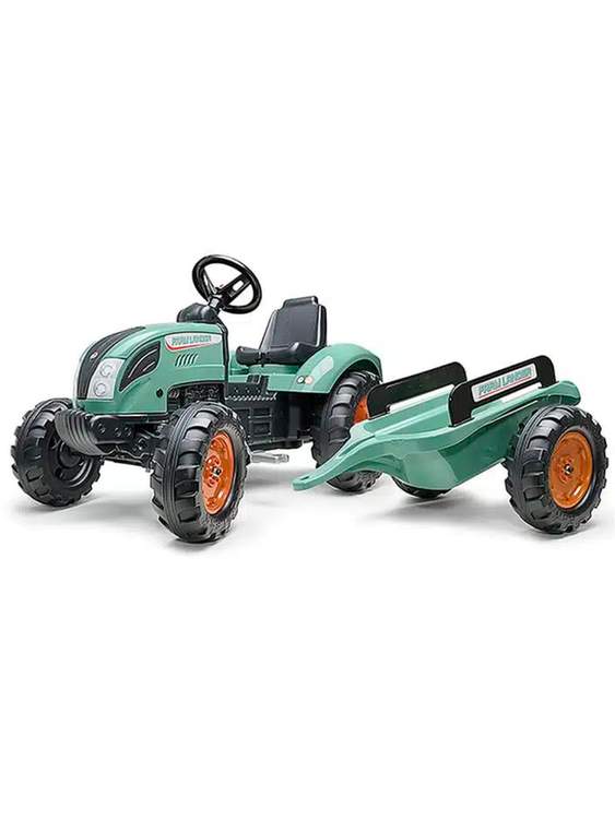 Falk Vintage Farm Lander Pedal Tractor with Trailer, Green
