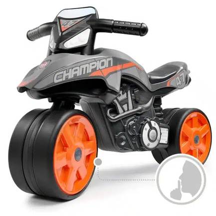 Falk Street Champion Ride-on Moto, Grey and Orange