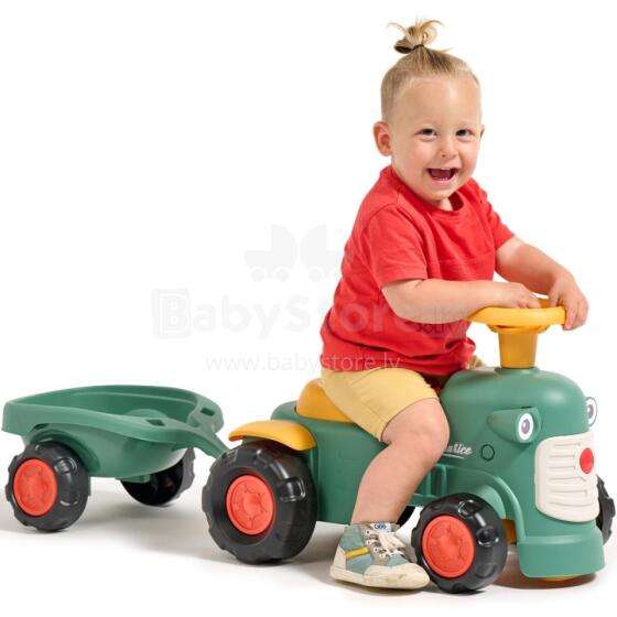Falk Maurice Retro Ride-on Tractor with Trailer, Green