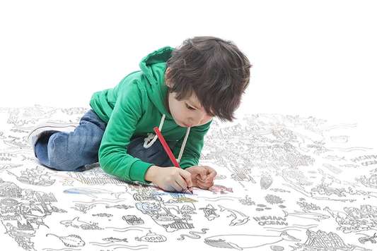 Jar Melo Super Painter Giant Coloring Poster, The World