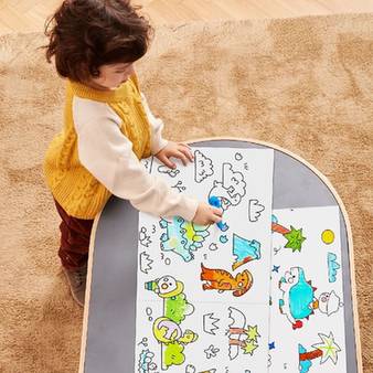 Jar Melo Sticky Coloring Poster Roll, Dinosaur Adventures