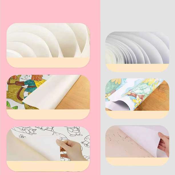 Jar Melo Sticky Coloring Poster Roll, Fairytale Land