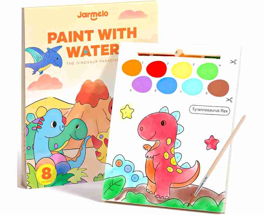 Jar Melo Watercolor Painting Book, The Dinosaur Paradise
