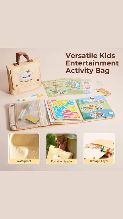 Travel Mate Activity Bag, Purring Kitten