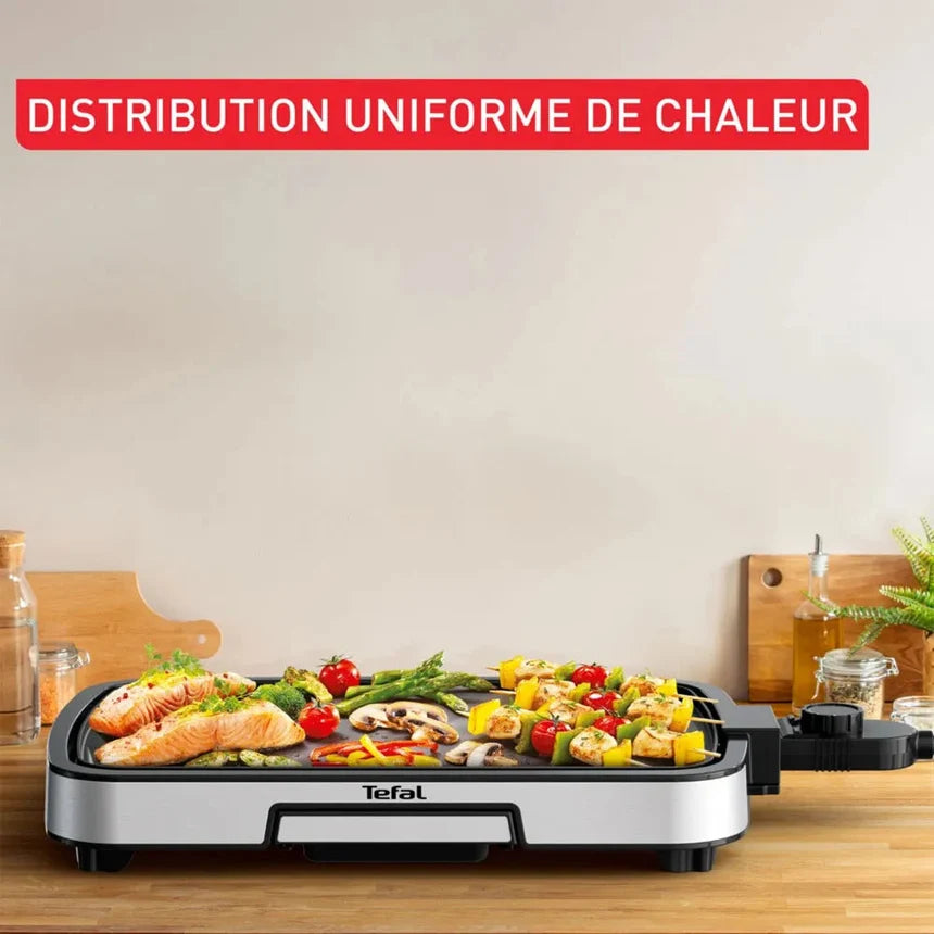 Tefal Stainless Steel Electric Table Grill – Plancha – 2000W contact grill Tefal Stainless Steel Electric Table Grill – Plancha – 2000W Tefal Stainless Steel Electric Table Grill – Plancha – 2000W Tefal