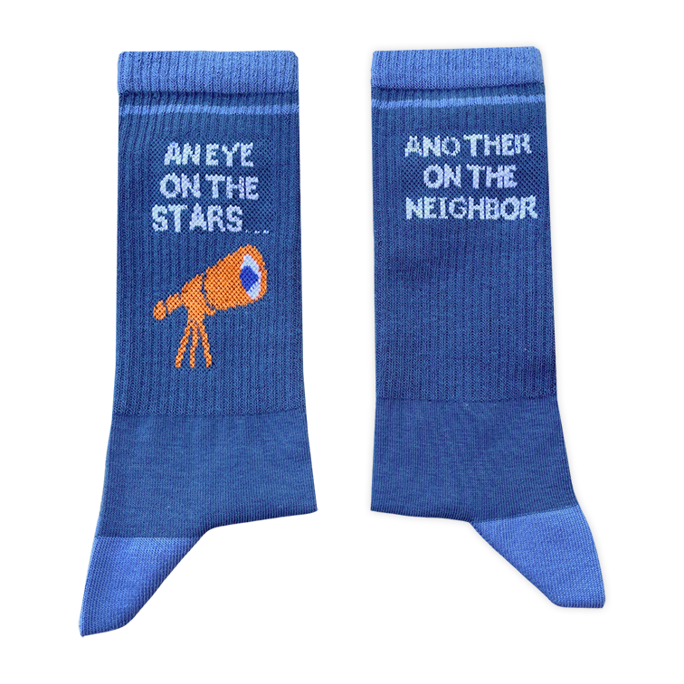 Telescope Set - 1 Game, 1 Pair of Socks (Women size), 1 Notebook