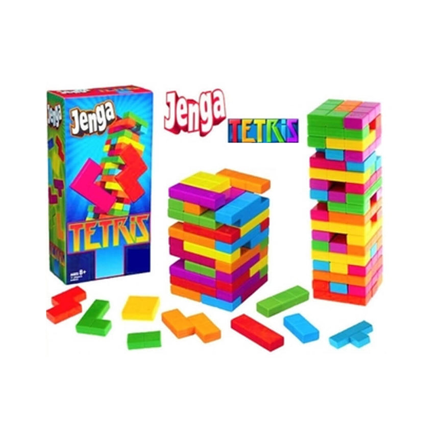 Colorful Tetris Jenga Block Stacking Game 47 Pieces