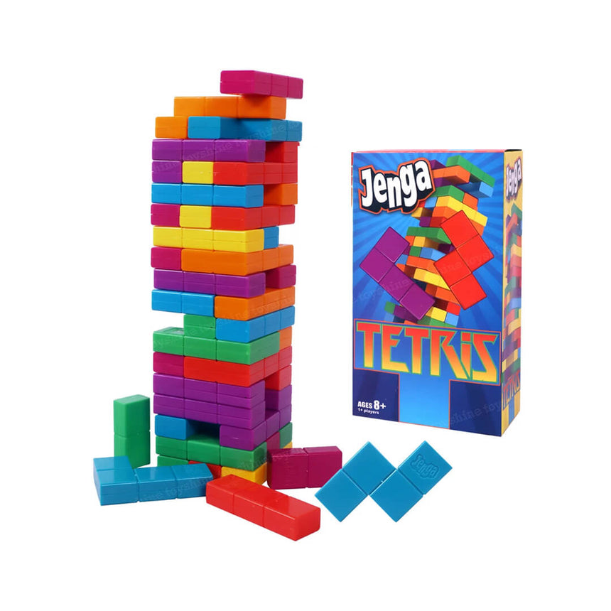 Colorful Tetris Jenga Block Stacking Game 47 Pieces