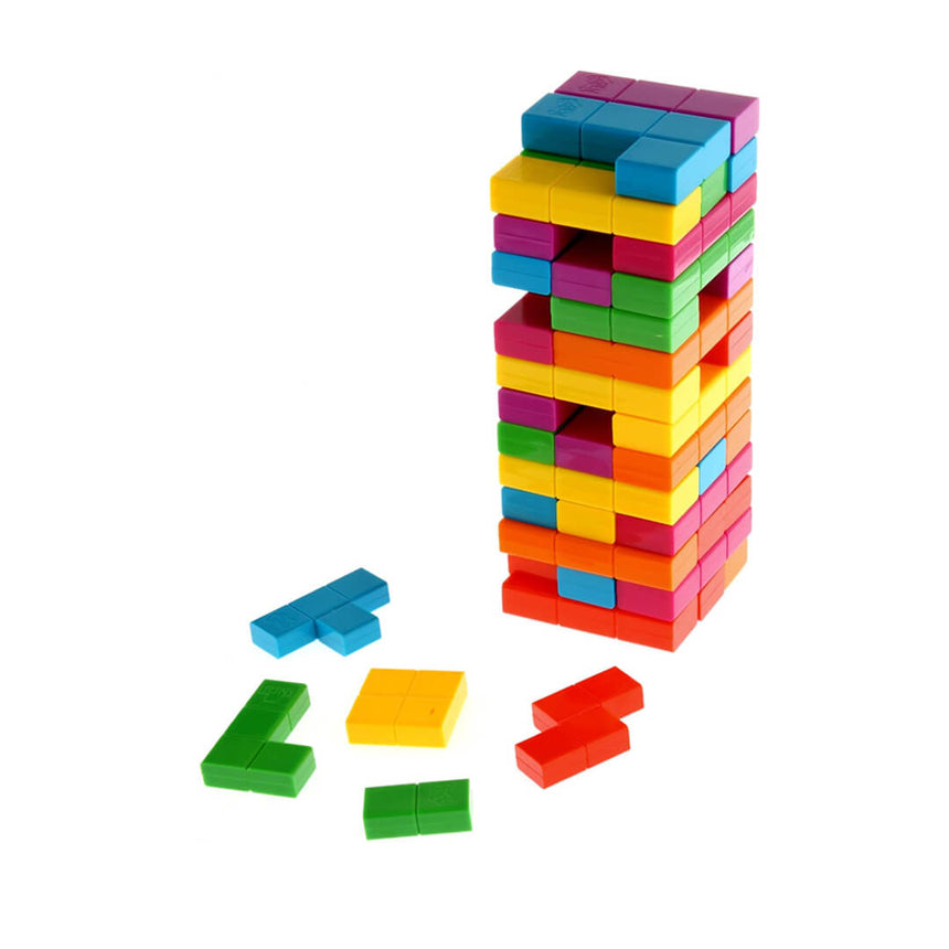 Colorful Tetris Jenga Block Stacking Game 47 Pieces