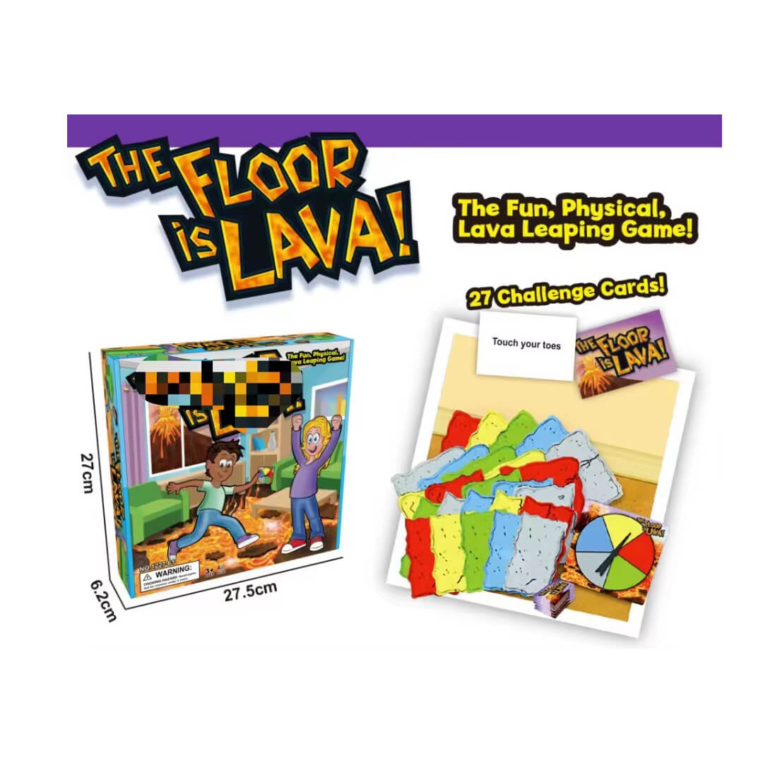 Kids Floor Is Lava game with colorful foam stepping stones