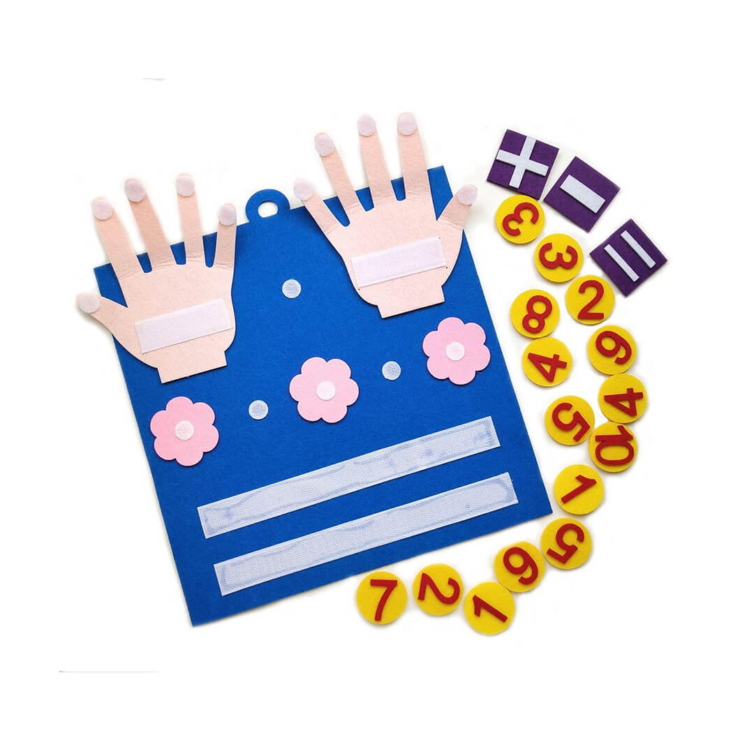 Toddler felt math toy for addition and subtraction