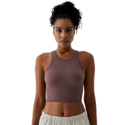 Crop Top Sports Singlet Dark Rose