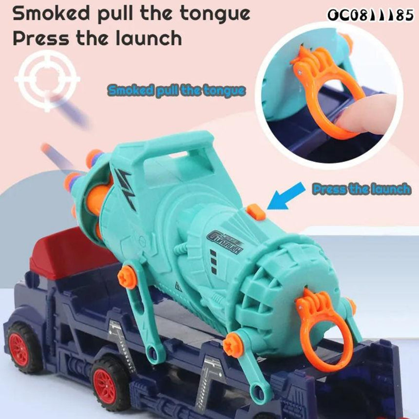 2-in-1 transport truck toy for kids playtime