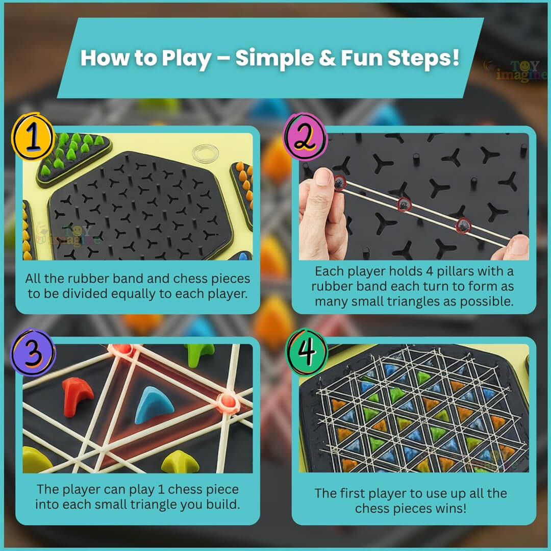Kids Triangle Chess strategy and brain teaser board game