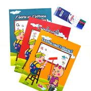 Wipe & Clean ABC Letters Bundle (3 Trilingual Books + 5 whiteboard Pens)