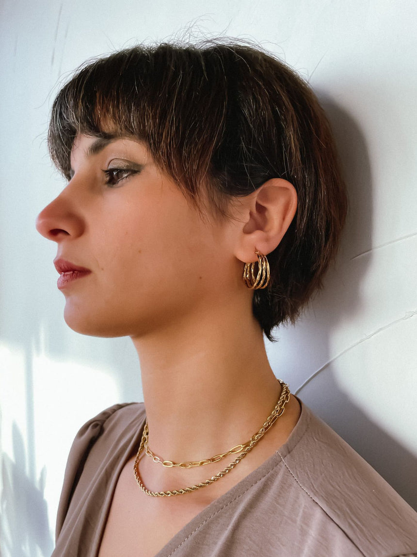 Luxury Twist Hoops Earrings