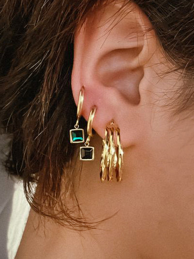Luxury Twist Hoops Earrings