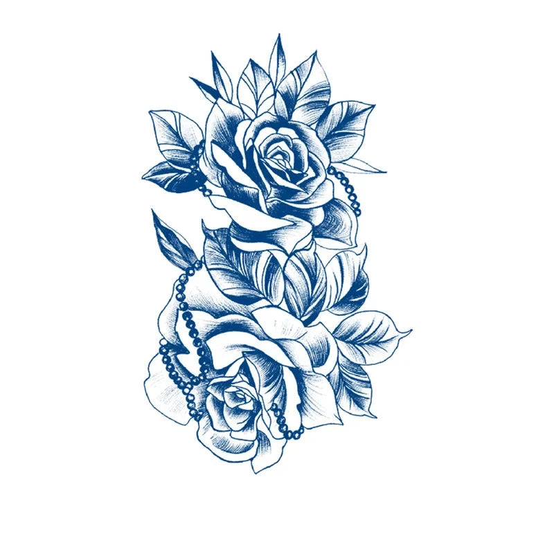Two Flowers Semi-Permanent Jagua Tattoo