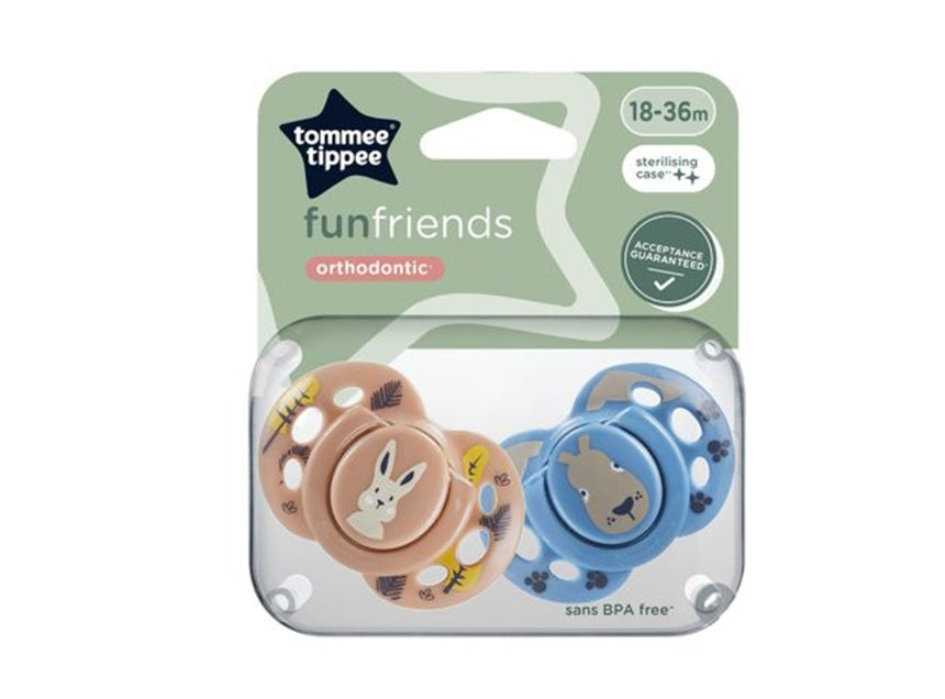 Tommee Tippee Soother Fun Friends Bunny Boy 2 Pieces