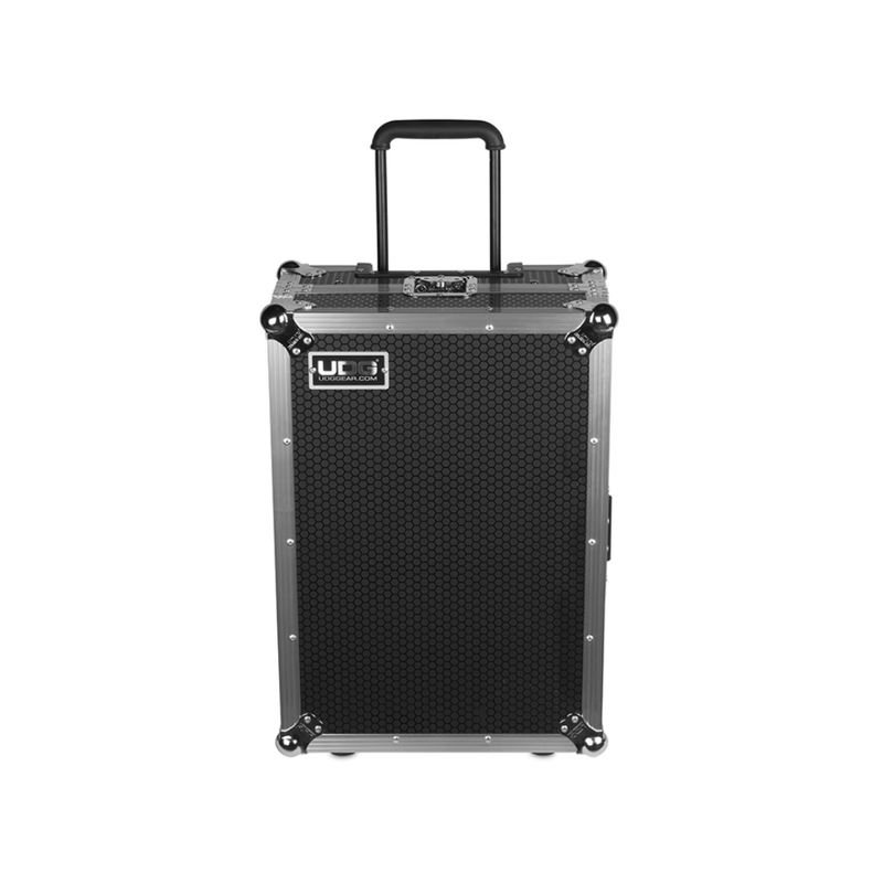 UDG Ultimate Flight Case Multi Format Plus (Laptop Shelf, Trolley + Wheels), XL, Silver