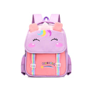 Kids' backpack, unicorn design for kindergarten in pink and purple