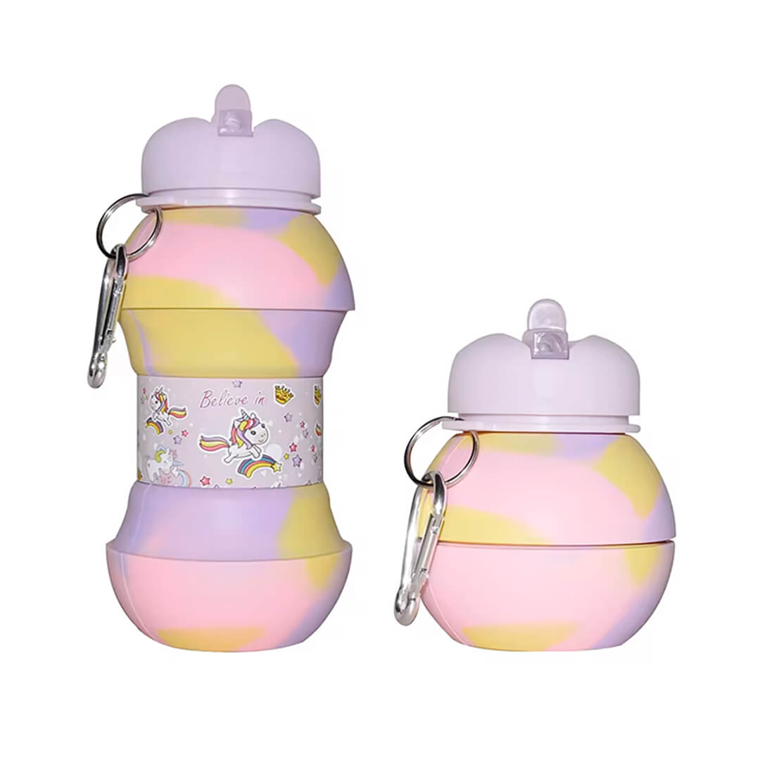 Unicorn Silicone Water Bottle – Collapsible & BPA Free