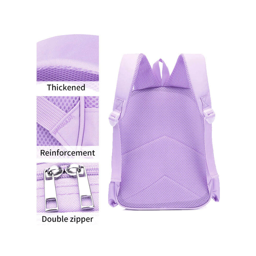 Girls' unicorn backpak for kindergarten classes with padded back