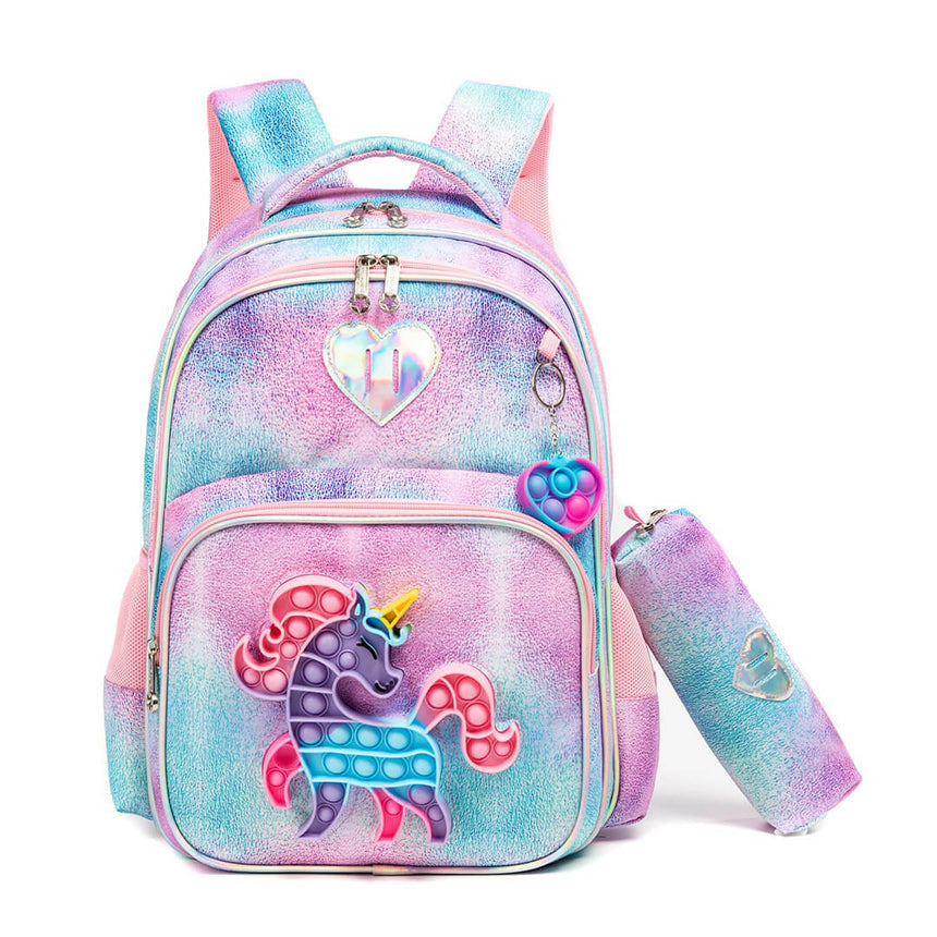 Unicorn Pop-It Backpack Set – 3 Pieces