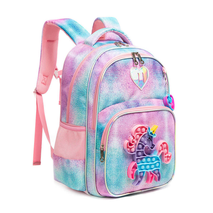Unicorn Pop-It Backpack Set – 3 Pieces