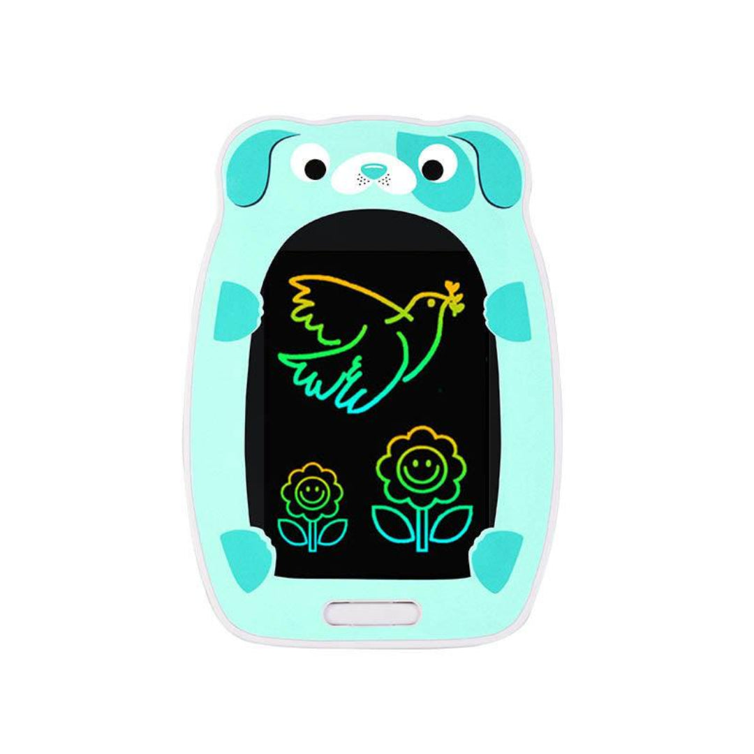 Kids LCD Magic Writing Board - Cute Animals Blue