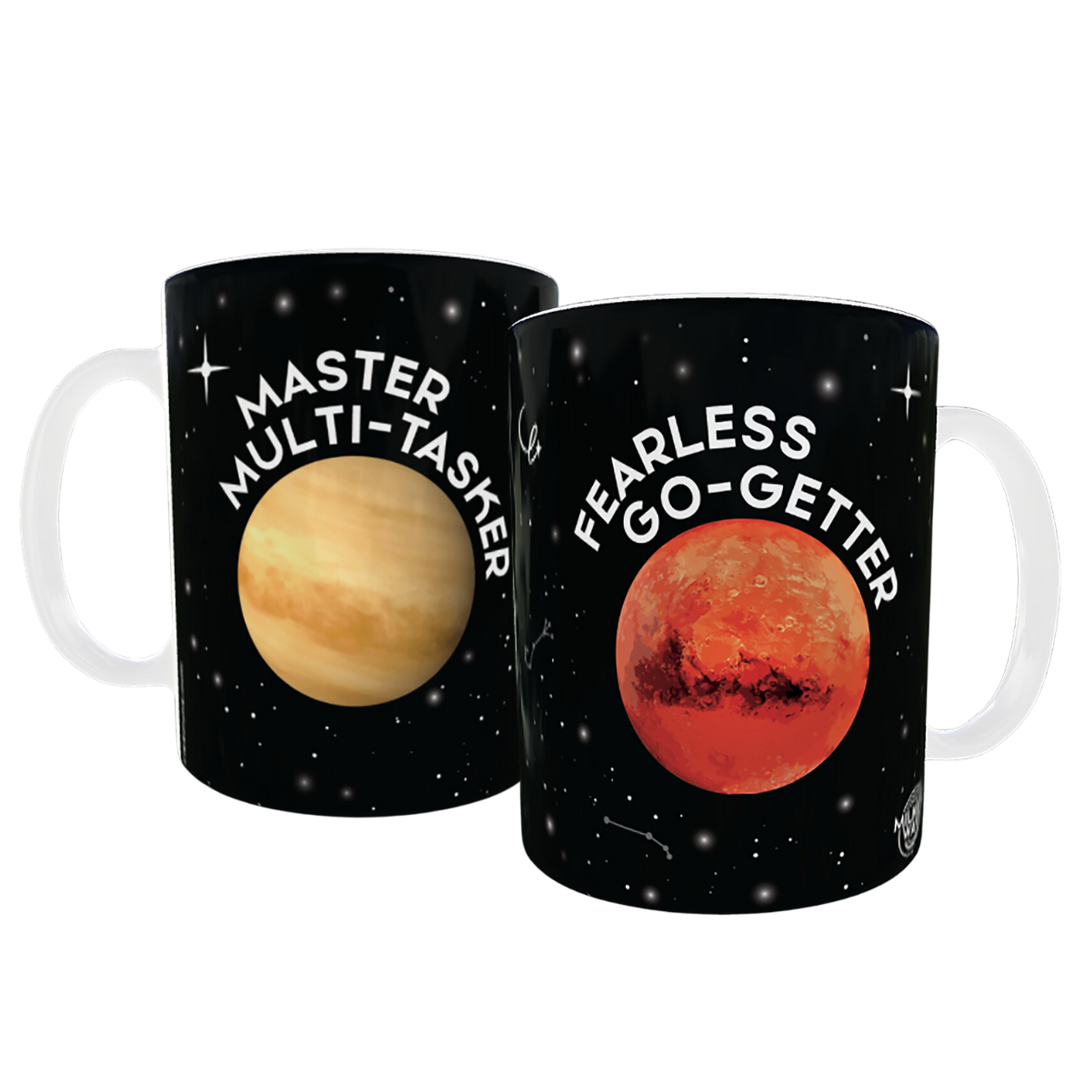 Venus & Mars Double Set - 2 Mugs, 2 Notebooks