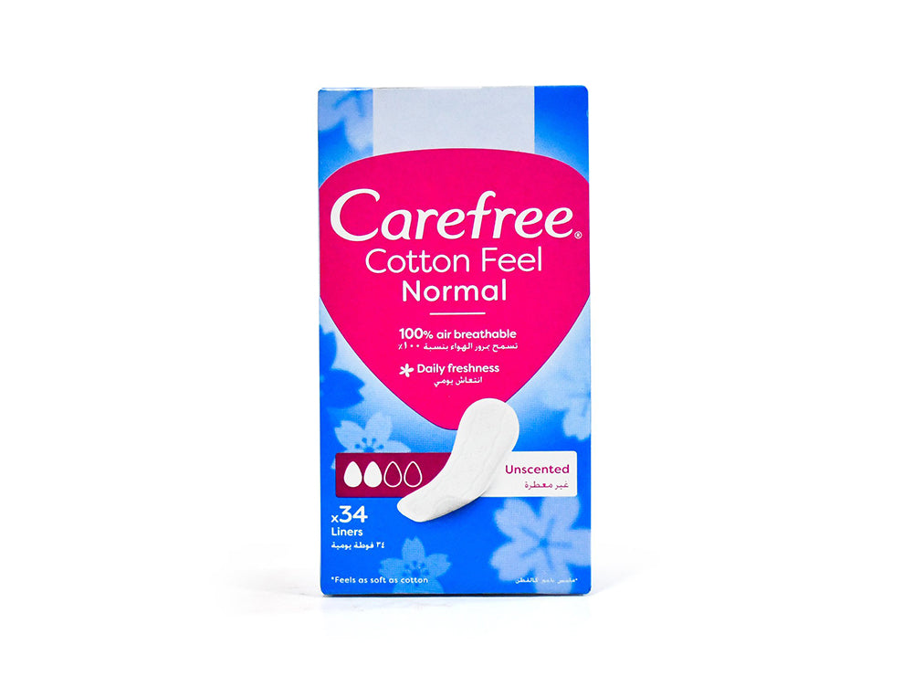 Carefree Cotton Feel Pantyliners 34 Pieces