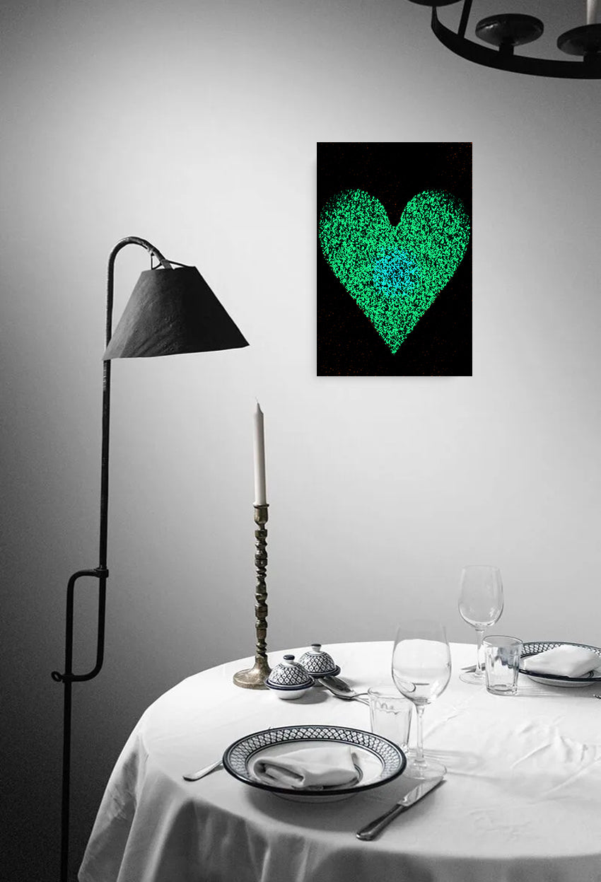 Black Spread Heart Canvas