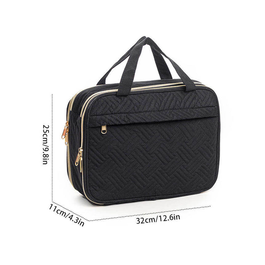 Makeup and toiletry organizer bag, dimensions